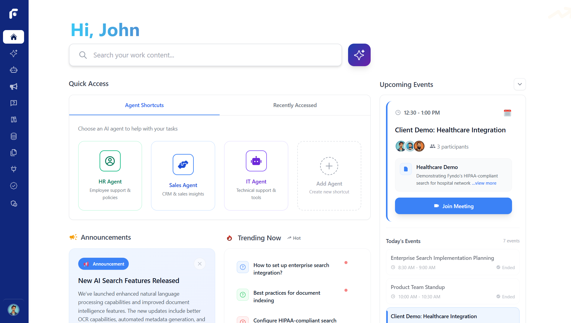Fyndo Platform Interface