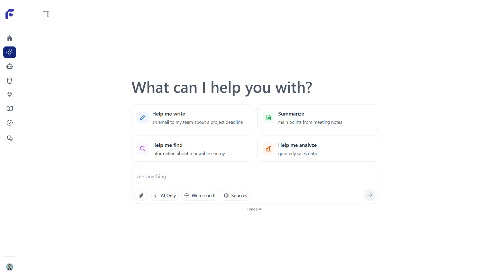 Fyndo Assistant Interface